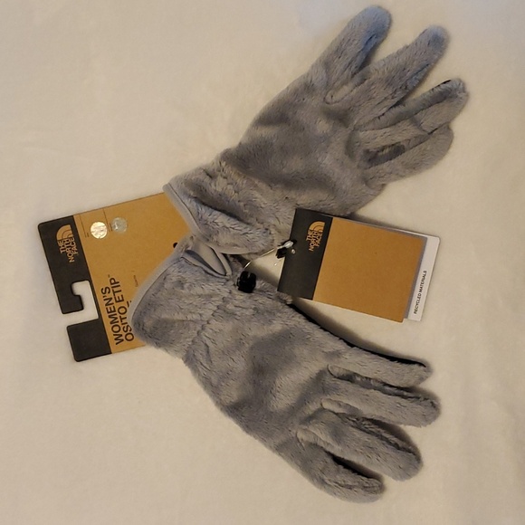 THE NORTH FACE Osito Etip Fleece Glove Touchscreen Capability Women's Meld Grey - Picture 3 of 3